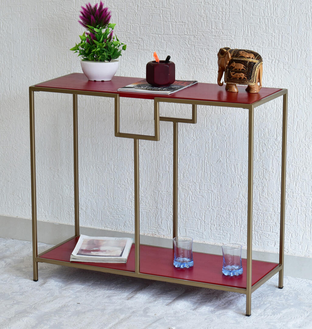 Kenny Multipurpose Red Console Hall Table
